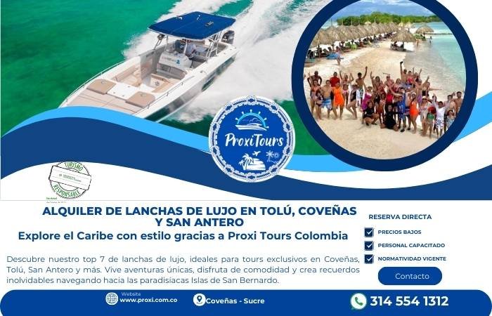 ¿Cuáles son las mejores lanchas en Coveñas, Tolú y San Antero?